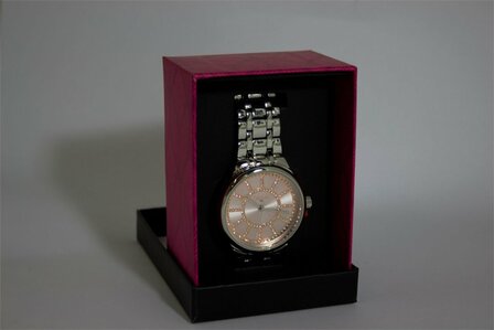 Di Lusso dames horloge - Zilver/ros&eacute;