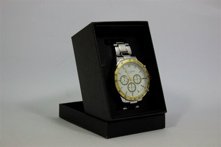 Enzo Tempo heren horloge - Zilver/goud