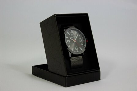 Enzo Tempo heren horloge - Zwart/grijs