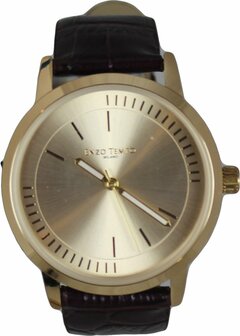 Enzo Tempo heren horloge - Bruin/goud