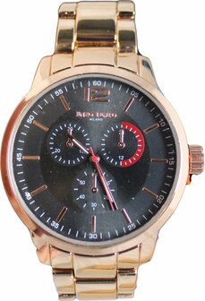 Enzo Tempo heren horloge - Rose/goud