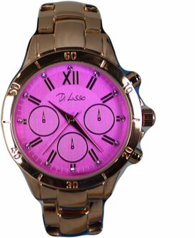 Di Lusso dames horloge - Goud/roze