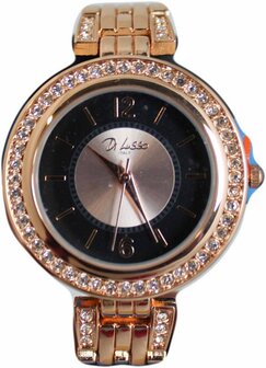 Di Lusso dames horloge - Rose met diamantjes