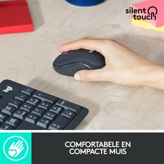 Logitech MK295 Silent Wireless Combo toetsenbord RF Draadloos QWERTY US International Zwart