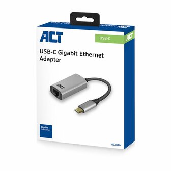 ACT AC7080 USB-C naar gigabit ethernet adapter