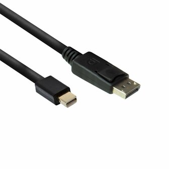 Ewent EW9865 DisplayPort kabel 2 m Mini DisplayPort Zwart