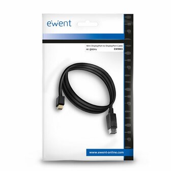 Ewent EW9865 DisplayPort kabel 2 m Mini DisplayPort Zwart