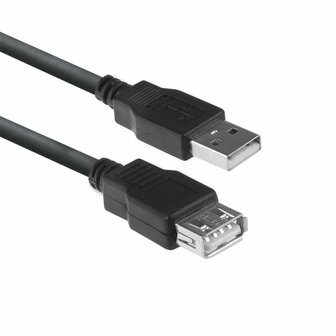 ACT AC3040 USB-kabel 1,8 m USB 2.0 USB A Zwart