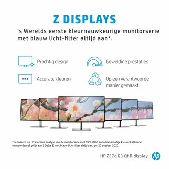 HP Z27q G3 27inch Quad-HD 60hz IPS HDMI DP H-VEST