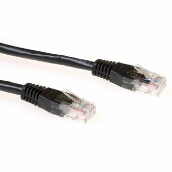 ACT Zwarte 2 meter UTP CAT6 patchkabel met RJ45 connectoren