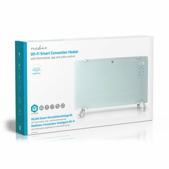 Nedis WIFIHTPL20FWT electrische verwarming Binnen Wit 1000 W Convector elektrisch verwarmingstoestel