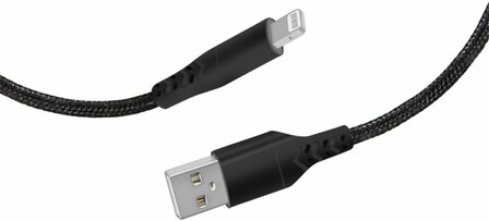 Mobiparts Apple Lightning to USB Braided Cable 2A 1m Black