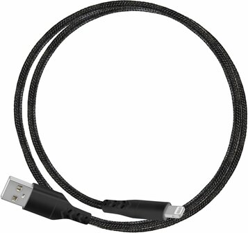 Mobiparts Apple Lightning to USB Braided Cable 2A 1m Black