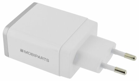 Mobiparts Wall Charger Dual USB 2.4A White