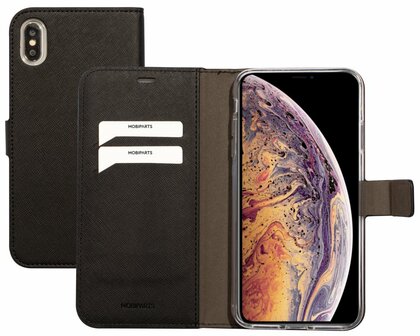 Mobiparts Saffiano Wallet Case Apple iPhone XS Max Black