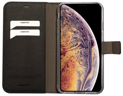 Mobiparts Saffiano Wallet Case Apple iPhone XS Max Black