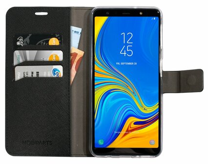 Mobiparts Saffiano Wallet Case Samsung Galaxy A7 (2018) Black