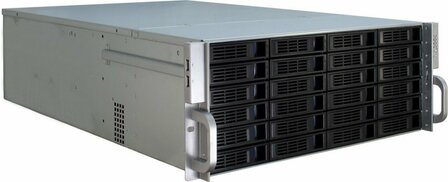 Inter-Tech 4U-4424 Rack Zwart, Zilver