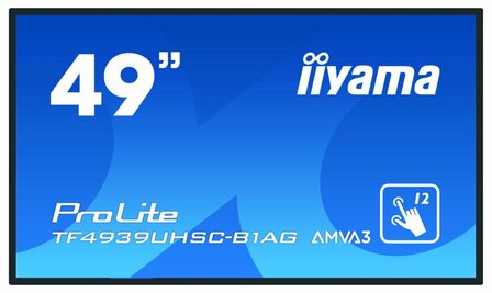 iiyama ProLite TF4939UHSC-B1AG computer monitor 124,5 cm (49&quot;) 3840 x 2160 Pixels 4K Ultra HD LED Touchscreen Multi-gebruiker Zwart