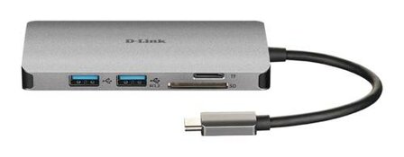 D-Link DUB-M610 notebook dock &amp; poortreplicator Bedraad USB 3.2 Gen 1 (3.1 Gen 1) Type-C Aluminium, Zwart