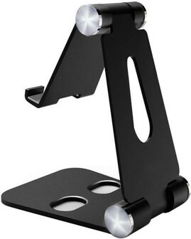 Mobiparts Phone Stand Holder Metal maat M - Zwart