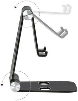 Mobiparts Phone Stand Holder Metal maat M - Zwart