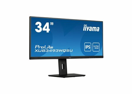 iiyama ProLite XUB3493WQSU-B5 computer monitor 86,4 cm (34&quot;) 3440 x 1440 Pixels UltraWide Quad HD LED Zwart