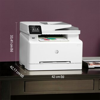 HP Color LaserJet Pro MFP M283fdw, Printen, kopi&euml;ren, scannen, faxen, Printen via USB-poort aan voorzijde; Scannen naar e-mail; Dubbelzijdig printen; ADF voor 50 vel ongekruld