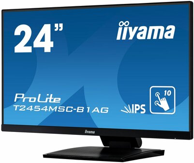 iiyama ProLite T2454MSC-B1AG computer monitor 60,5 cm (23.8&quot;) 1920 x 1080 Pixels Full HD LED Touchscreen Multi-gebruiker Zwart