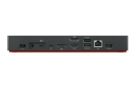 Lenovo 40B00300EU notebook dock &amp; poortreplicator Bedraad Thunderbolt 4 Zwart, Rood