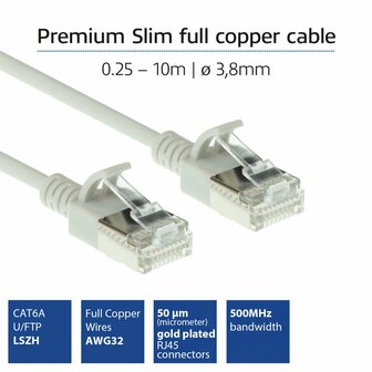 ACT DC7000 netwerkkabel Grijs 0,5 m Cat6a U/FTP (STP)