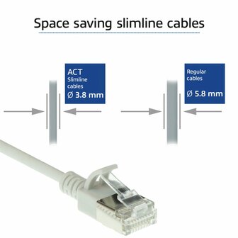 ACT DC7003 netwerkkabel Grijs 3 m Cat6a U/FTP (STP)