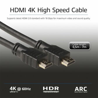 ACT AK3903 HDMI kabel 3 m HDMI Type A (Standaard) Zwart