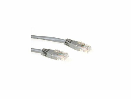 ACT Grijze 5 meter UTP CAT6 patchkabel met RJ45 connectoren