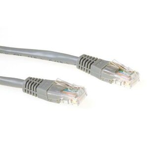 ACT Grijze 1 meter UTP CAT5E patchkabel met RJ45 connectoren