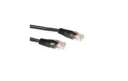 ACT Zwarte 1 meter UTP CAT5E patchkabel met RJ45 connectoren