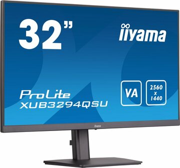 iiyama ProLite XUB3294QSU-B1 computer monitor 80 cm (31.5&quot;) 2560 x 1440 Pixels Wide Quad HD LCD Zwart