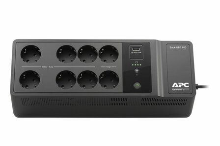 APC Back-UPS BE650G2-GR - Noodstroomvoeding 8x stopcontact, 650VA, 1 USB oplader, 1 USB datapoort