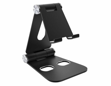 Mobiparts Tablet Stand Holder Metal size L - Zwart