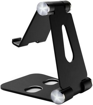 Mobiparts Tablet Stand Holder Metal size L - Zwart