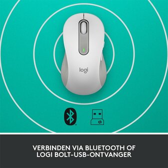 Logitech Signature M650 muis Linkshandig RF-draadloos + Bluetooth Optisch 2000 DPI