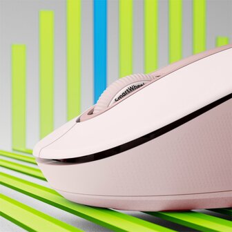 Logitech Signature M650 Draadloze Muis - Voor kleine tot middelgrote handen, 2 jaar batterijduur, stil klikken, aanpasbare zijknoppen, Bluetooth, compatibel met meerdere apparaten - Roze