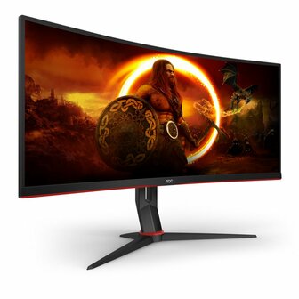 AOC G2 CU34G2X/BK computer monitor 86,4 cm (34&quot;) 3440 x 1440 Pixels Quad HD LED Zwart, Rood