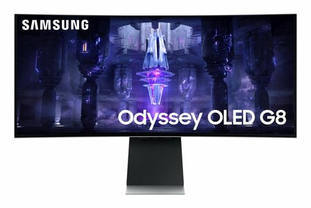 Samsung Odyssey Neo G8 LS34BG850SUXEN computer monitor 86,4 cm (34&quot;) 3440 x 1440 Pixels UltraWide Quad HD OLED Zilver