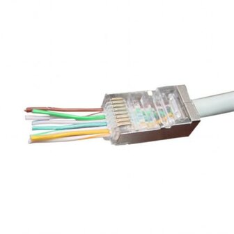 Gembird LC-PTF-01/10 kabel-connector RJ-45 Bruin, Zilver, Transparant