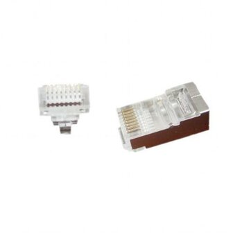 Gembird LC-PTF-01/100 kabel-connector RJ-45 Bruin, Zilver, Transparant