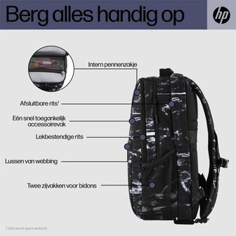 HP Campus XL Backpack, Marble Stone 16 Inch