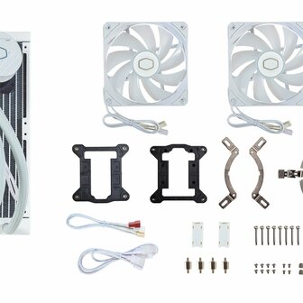 Cooler Master MasterLiquid 240L Core ARGB White Processor Kit voor vloeistofkoeling 12 cm Wit