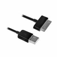 Ewent EW9907 mobiele telefoonkabel Zwart 1 m USB A Samsung 30-pin