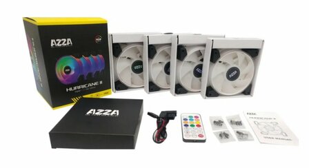 FAN Azza Hurricane II 120mm ARGB SET4 PWM